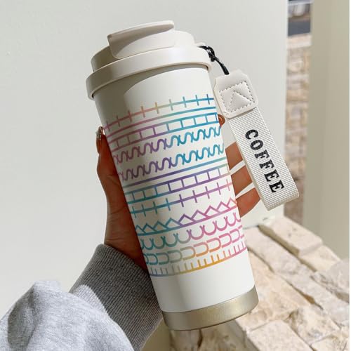 White Insulated Coffee Mug with Hidden Message - 18 oz Gift for Coworkers & Friends