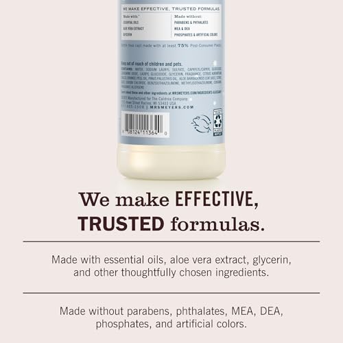 Mrs. Meyer's Clean Day Liquid Dish Soap, Snowdrop Scent, 16 Oz (Pack of 3)