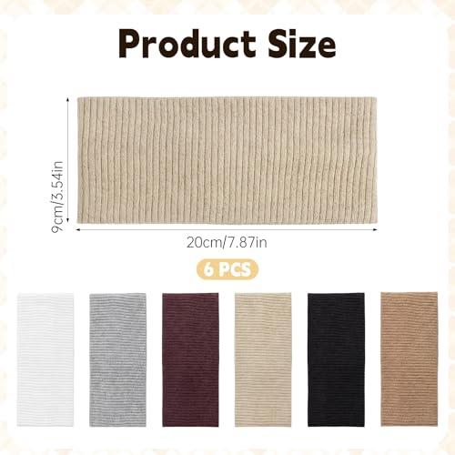 6 PCS Wide Headbands for Women - Non-Slip Boho Elastic Hair Bands