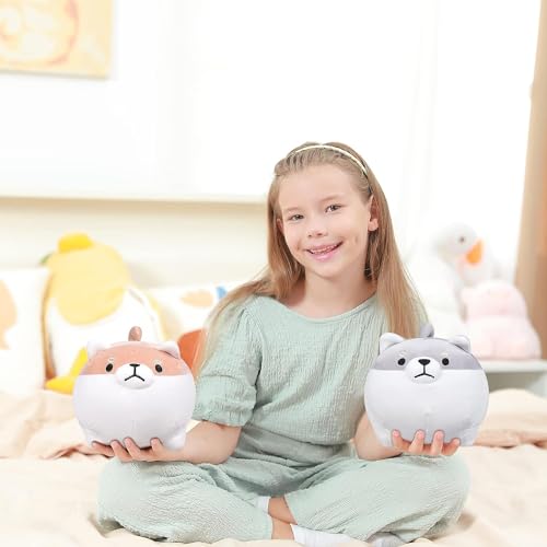Corgi Plush Toy - 8'' Shiba Inu Stuffed Animal Pillow