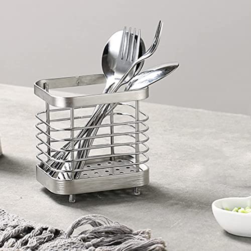 Stainless Steel Utensil Holder - Rust-Proof Kitchen Sink Organizer