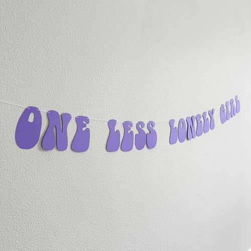 One Less Lonely Girl Party Banner – Retro Purple Pop Star Birthday Decor