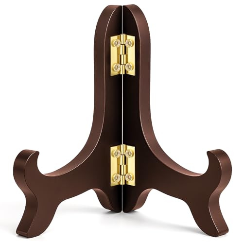 4-Inch Wooden Plate Holder Stand for Display - Fyntave