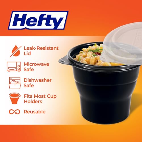 Hefty Multi-Purpose Plastic Cups with Lids 16oz, 4 Count - Model 4.0
