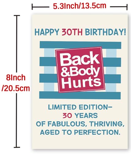 Funny 30th Birthday Card for Him & Her - Unique Gift