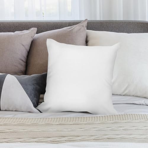 Customizable Text & Image Pillow Case - 18x18in Solid White