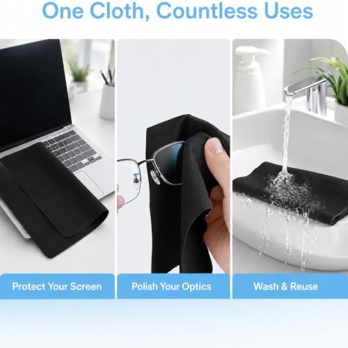 KEANBOLL 2 Pack Black Microfiber Keyboard & Screen Protectors