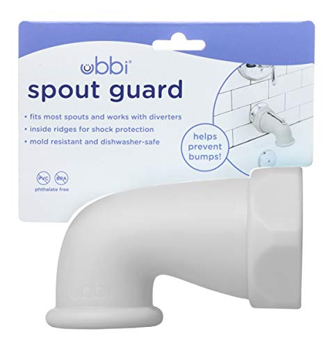 Ubbi Soft Silicone Bathtub Spout Guard - Gray Baby Bath Safety Cover