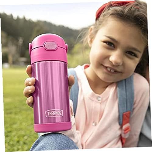 THERMOS FUNTAINER 12 Ounce Kids Straw Bottle - Stainless Steel Vacuum Insulated, Blue