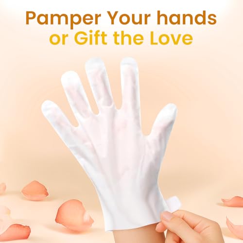 BLOOMORA Repairing Hand Mask Gloves for Dry Cracked Hands with Shea Butter