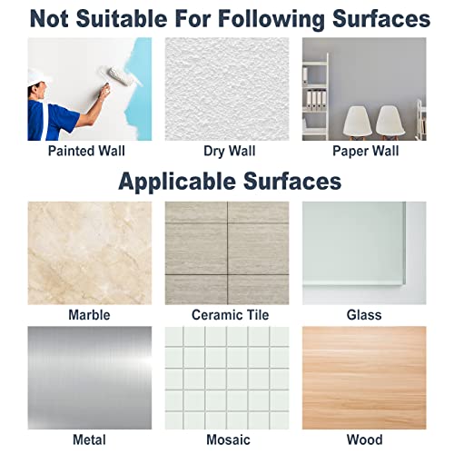 Heavy Duty Clear Adhesive Wall Hooks 12 Pack - Waterproof & Rustproof for Kitchen Bathroom & Indoor Use