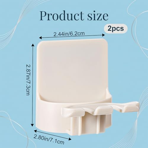 Wall-Mounted Toothbrush Holder - Adhesive Electric Toothbrush Organizer (2 Pack)