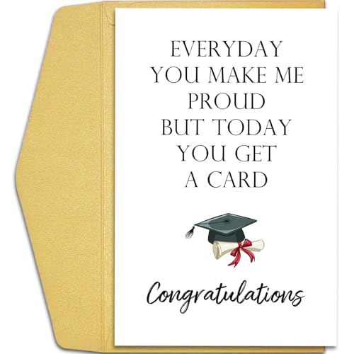 Funny Graduation Card for Son or Daughter - Humorous Congrats Card