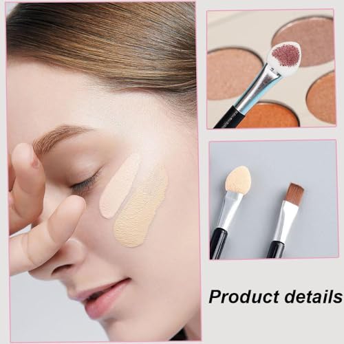 12-Piece Double-Sided Sponge Eyeshadow Brushes & Disposable Applicators