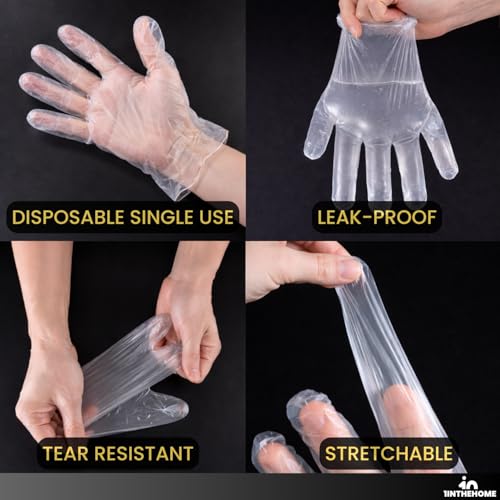 Extra Large Disposable Vinyl Gloves for Food Handling - 100 Pack