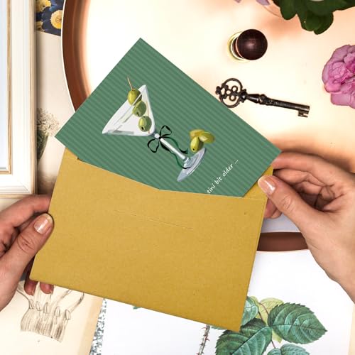 Espresso Martini Birthday Card - Green-Tini Funny Coffee Cocktail Greeting