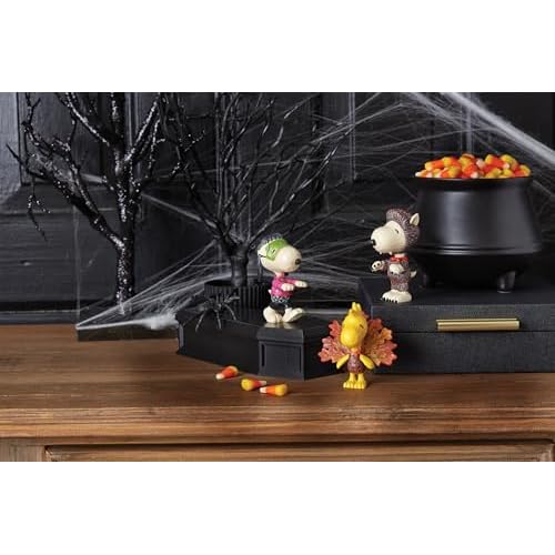 Enesco Peanuts by Jim Shore Halloween Collection Snoopy in Werewolf Costume Miniature Figurine- Stone Resin Hand Crafted Painted Collectible Peanuts Snoopy Mini Figurines Home Decor Statue, 3.54 Inch