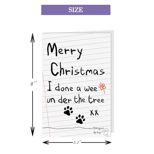 Funny Dog Christmas Card - Merry Christmas Greeting Card for Dog Lovers