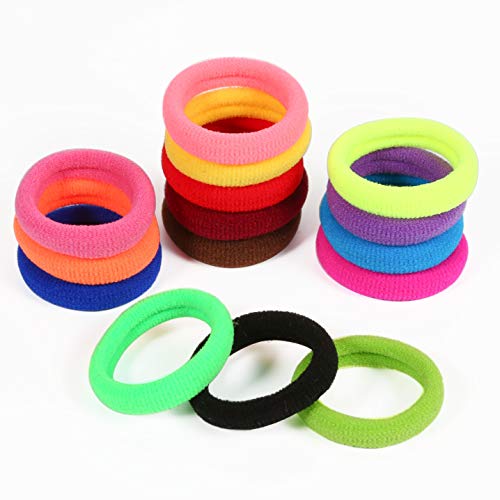QRTVI Baby Hair Ties Soft Seamless Cotton Ponytail Holders 120 Pcs