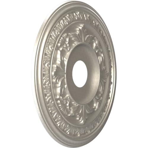 Ekena Millwork 19-Inch Baltimore PVC Ceiling Medallion - Bright Coat Aluminum