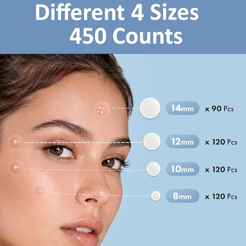 Hellados 450 Pimple Patches - Hydrocolloid Acne Spot Stickers with Tea Tree & Calendula Oil