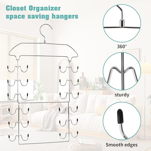 Tunmiok 24-Hook Tank Top & Bra Hanger - Space Saving Closet Organizer (1 Pack)