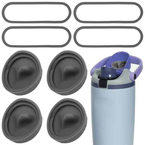 4Pcs Replacement Stopper Compatible with Owala FreeSip Sway Tumbler 30oz 40oz Water Bottles, Silicone Seal & Ring Set, Leak-Proof Stopper Insert and Cap Seal Replacement Accessories