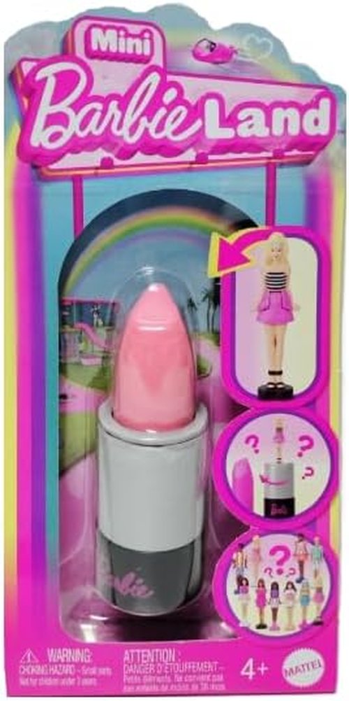 Barbie Mini Fashionistas Dolls - 1.5-Inch Surprise Reveal in Lipstick Tube | Pack of 4