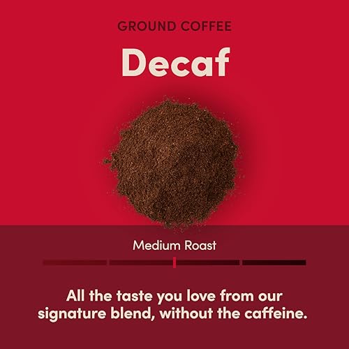 Tim Hortons Decaffeinated Ground Coffee, 100% Arabica Medium Roast, 12 oz