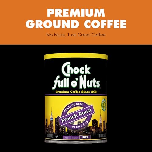 Chock Full o' Nuts French Roast Ground Coffee, 10.3 oz Can