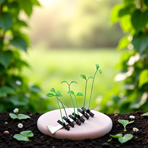 Grass Sprout Hair Clips 10-Pack Cute Green Plant Hairpins for Cosplay Party