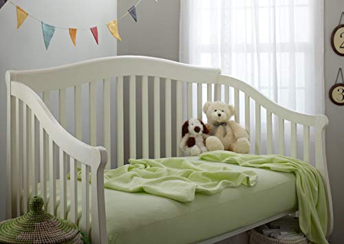 TL Care 100% Cotton Jersey Fitted Crib Sheet, 28" x 52", Celery