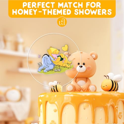 Pooh Acrylic Baby Shower Cake Topper | 5x7 Decorative Piece