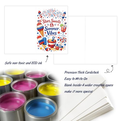 Ami Summer Vibes Greeting Card Set – 5x7 Blank Inside with Envelope