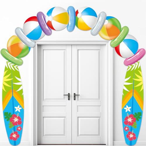 Beach Ball Surfboard Porch Banner - Summer Party Decorations