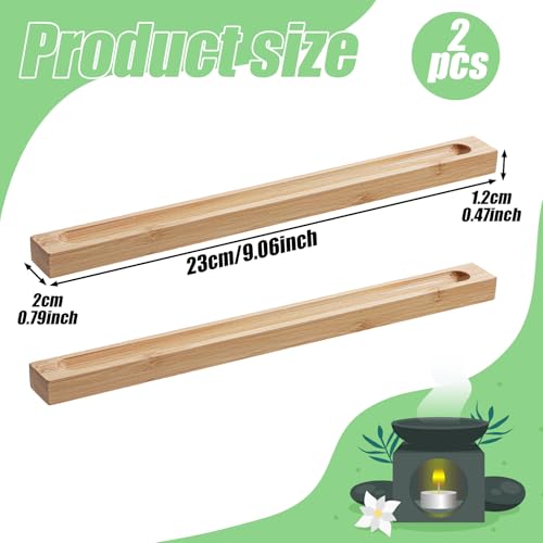 Natural Bamboo Incense Holder Set for Sticks - 2 PCS