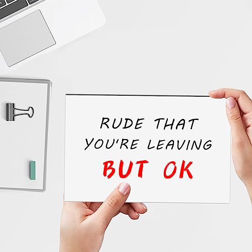 Joycard Humorous Going Away Card for Colleagues - 5.3x8 in