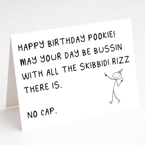 Funny Teen Slang Birthday Card for 13 Year Old - PUGAILA