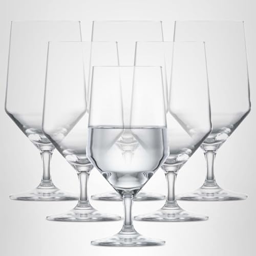 ZWIESEL GLAS Pure Water Glass (Set of 6), Drinking Glasses for Water, Dishwasher-Safe Machine-Made Tritan Crystal Glasses, Made in Germany (15 Ounce)