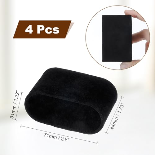uxcell 4Pcs Black Watch Display Pillow Set, 2.8" Flannelette Cushion for Jewelry