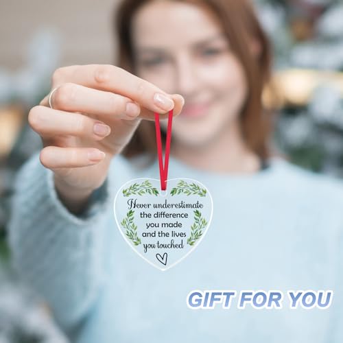 Thank You Acrylic Christmas Ornament - Employee Appreciation Gift