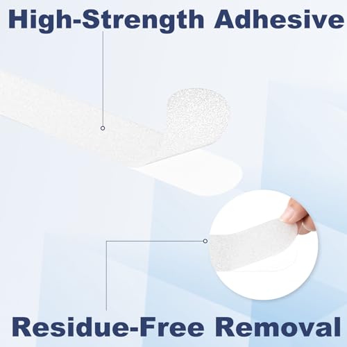 Clear Anti-Slip Shower Stickers 28PCS with Scraper Non-Slip Bathroom Safety