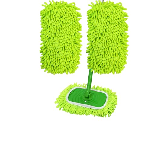 SureOBliss 2PCS Chenille Mop Pads for Swiffer Sweeper - Reusable Dry & Wet Cloths, Compatible with 10x12in Flat Mops, Multi-Surface Cleaning (Variation 2)
