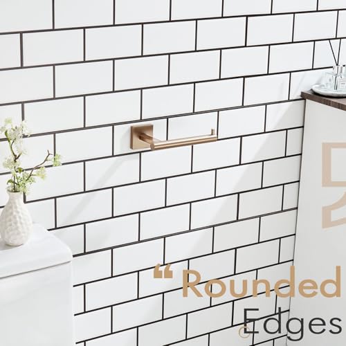 KOKOSIRI Toilet Paper Holder Champagne Bronze Toilet Roll Holder Hold Mega Rolls Kitchen Bathroom Tissue Paper Dispenser Stainless Steel, B2005CPG
