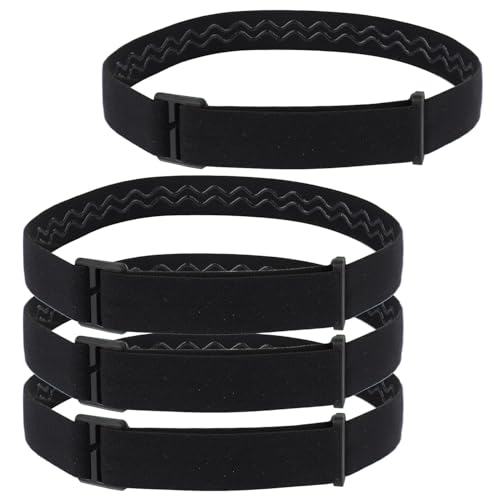 4pcs Elastic Headlamp Strap, Headlamp Band Replacement Head Lamp Comfort Belt Headlamp Headband Holder Headlamp Accessories Compatible with Black Diamond, Petzl, Princeton Tec, Fenix, Streamlight