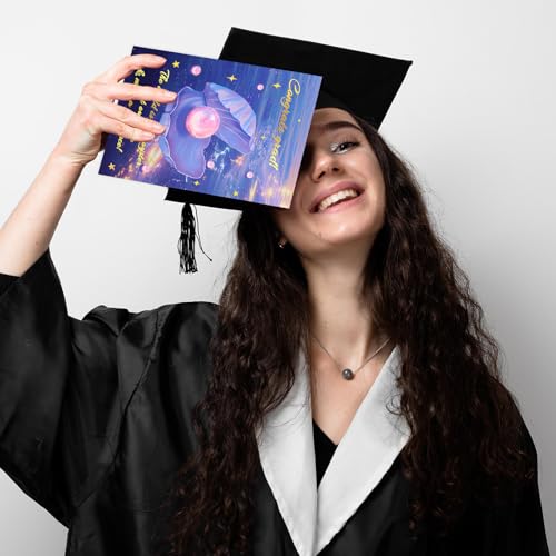 Gold Foil Graduation Card 2026 with Envelope & Stickers
