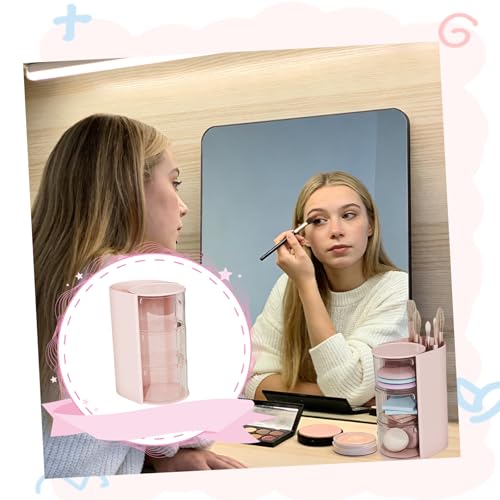 Arsenova Rotating 3-Tier Hair Accessories Organizer & Makeup Brush Holder