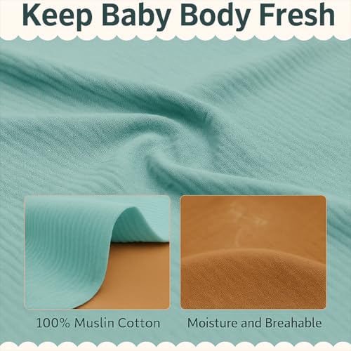 Pikabuki Muslin Swaddle Blankets (Brown) - 2 Pack Soft Breathable Newborn Wrap