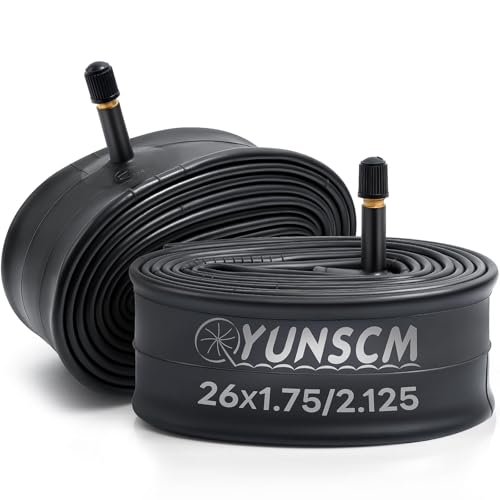 26" Bike Tubes 26x1.75/1.95/2.0/2.10/2.125 AV Schrader Valve 26" Bicycle Tubes Compatible with 26 x 1.75 26 x 1.95 26 x 2.0 26 x 2.10 26 x 2.125 Mountain Bike Tire Tubes-2-PCS