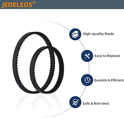 JEDELEOS Vacuum Belt Set for Bissell ProHeat 2X (4-Pack, 2-Set)